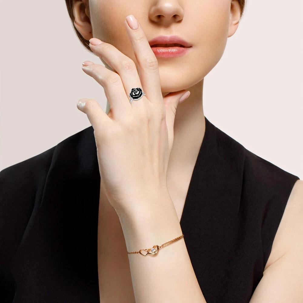 Romantic Rose Urns Ring For Woman Stainless Steel Cremation Jewelry For Ashes Customizable Memorial Keepsake Rings