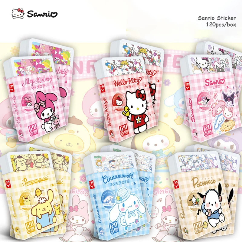 Sanrio stickers set of 12 DAISO JAPAN Hello Kitty My Melody Cinnamoroll  Pochacco