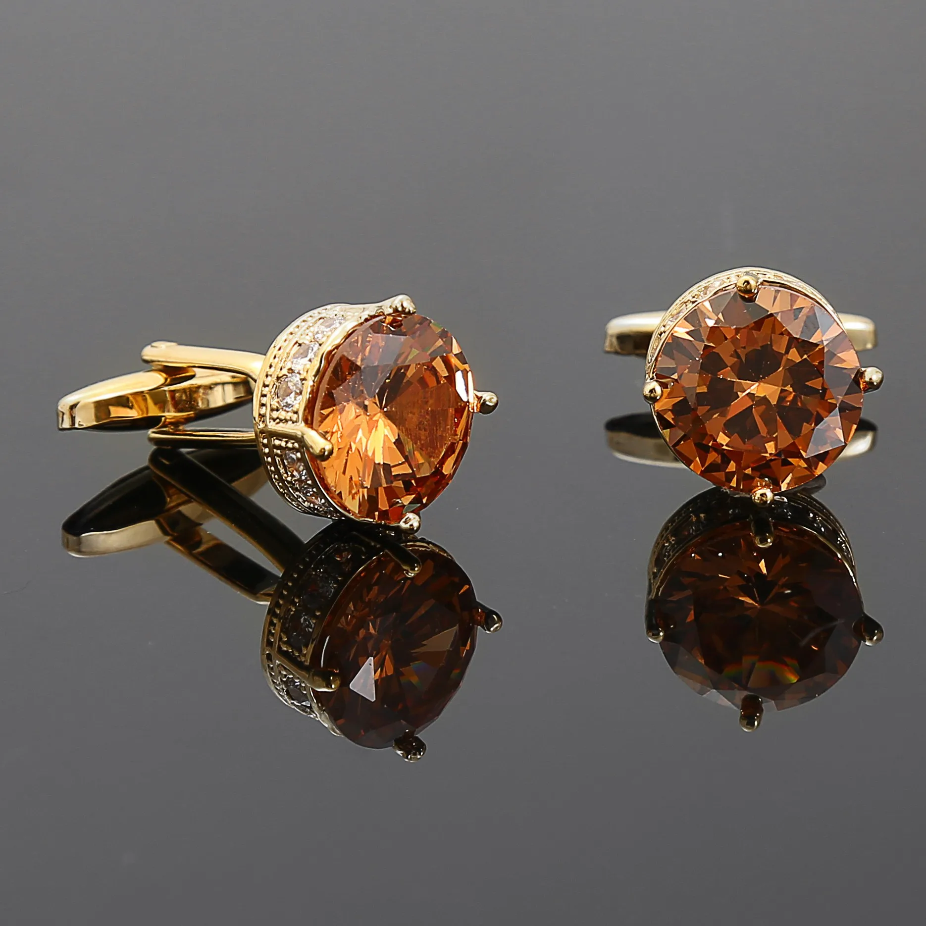 

Роскошные позолоченные французские бриллианты с кристаллами циркона, деловые аксессуары для костюма, мужские манжеты для костюма, рубашки, бриллианты