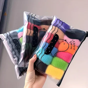 12 pezzi grandi elastici per capelli spessi per tutti i tipi di capelli elastici in spugna senza cuciture titolari di coda di cavallo accessori per capelli nessun danno 1