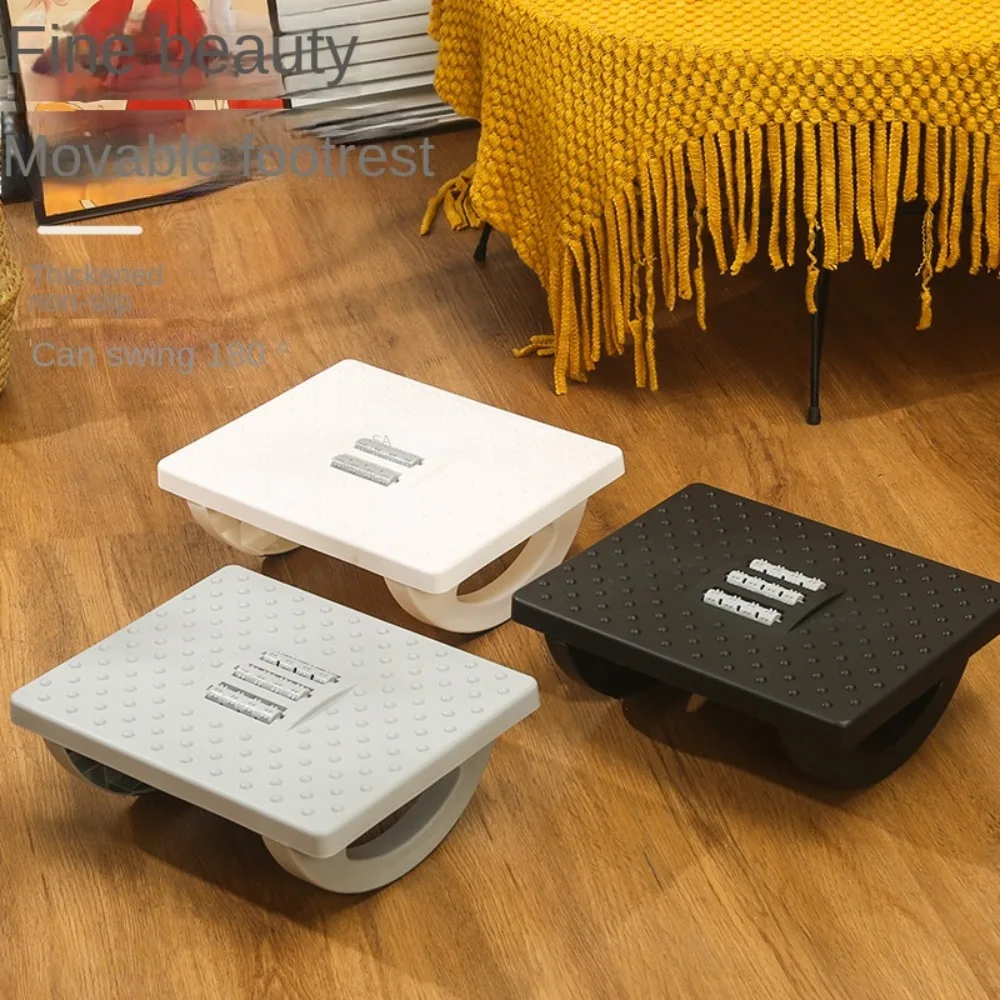 

Feet Stool Chair Under Desk Footrest Foot Resting Stool With Rollers Massage Foot Stool Under Desk For Home Office Toilet