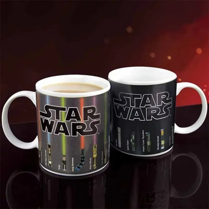 Mug à café en céramique thermosensible 400 ml, motif sabre laser Star Wars, pour gaming, décoration et cadeau, article de nécessité quotidienne 1 Mug à café en céramique thermosensible 400 ml, motif sabre laser Star Wars, pour gaming, décoration et cadeau, article de nécessité quotidienne 1