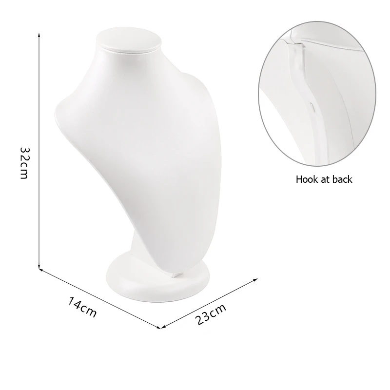 Black Velvet Jewelry Display Bust Stand - Earring & Necklace Holder For Dresser Or Store Counter, 15x15cm