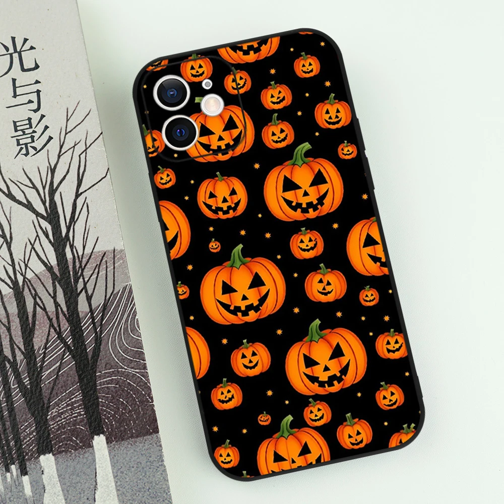 Halloween-Themed Funny Pumpkin Shockproof Non-Slip Phone Case Cover