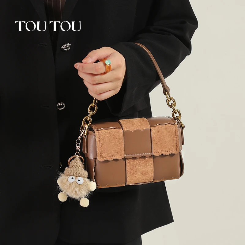 TOUTOU Genuine Leather Quilted Drawstring Bucket Bag for Women With Chain  Strap Crossbody Handbag for Daily Use and Commuting - AliExpress