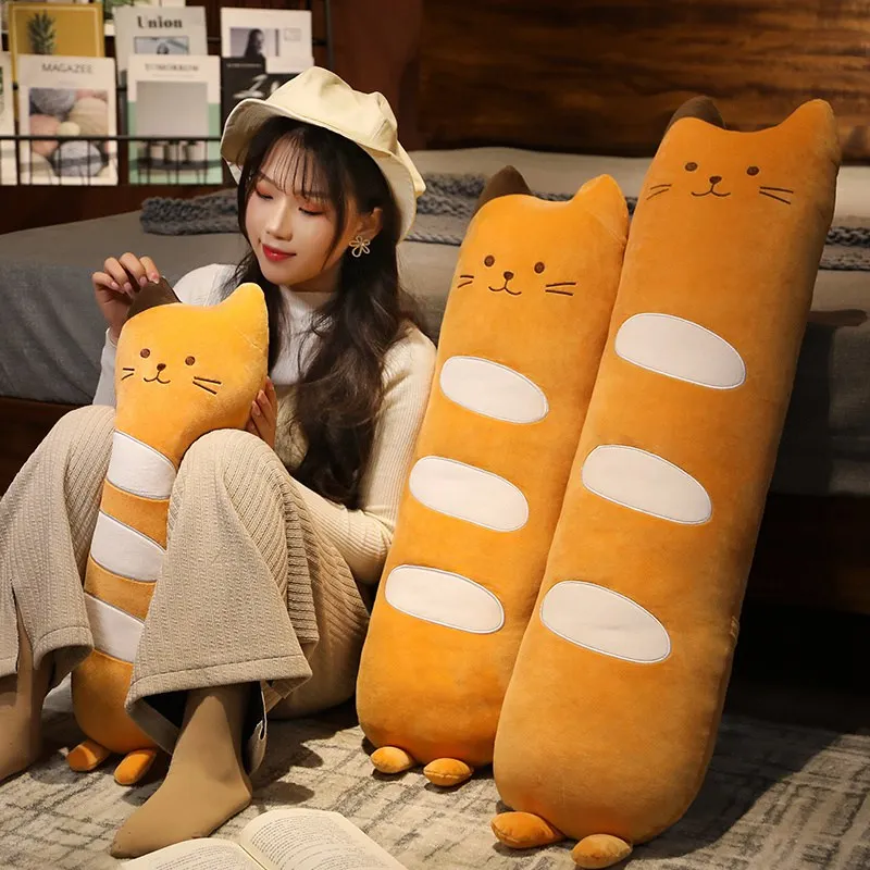 Kawaii Long Cat Loaf Pillow Plush (90cm) - Limited Edition