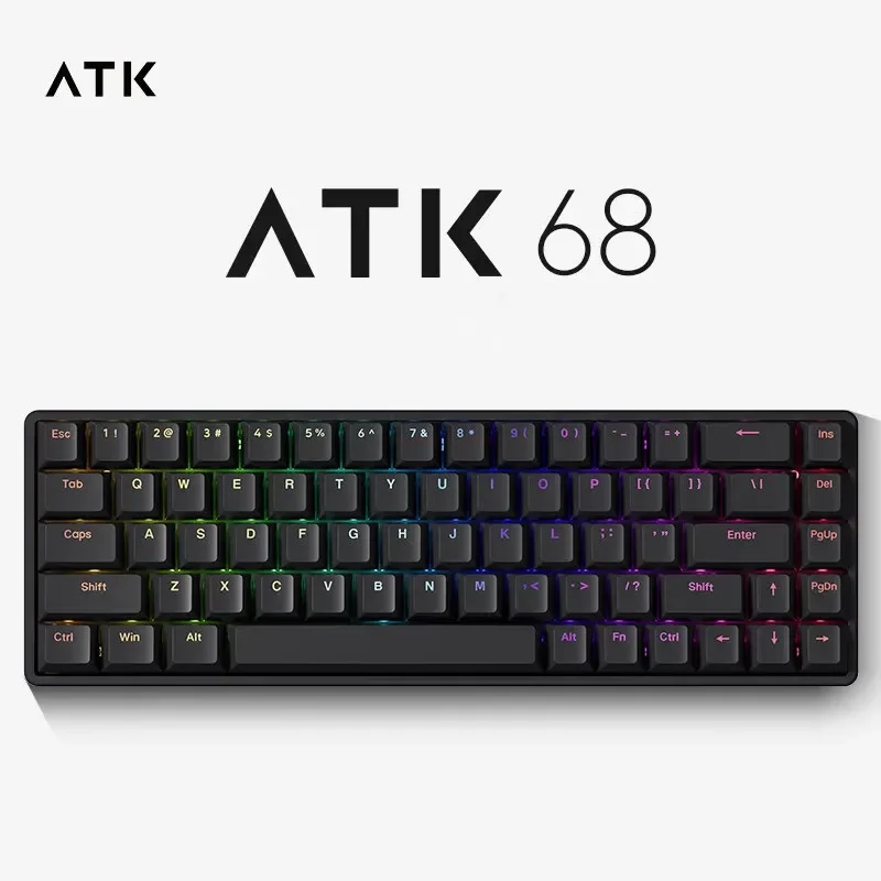 

ATK68 Gamer Keyboard Mechanical Keyboards Single-Mode Wired Keyboard Rapid Trigger Hot Swap Smart Speed X Rgb Backlit Low Delay
