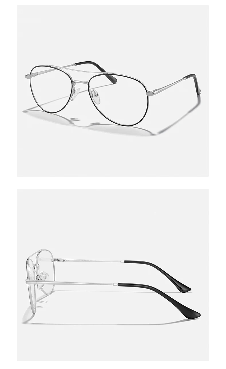 MERRYS DESIGN Klassische Pilot Brillengestelle Für Männer Frauen Titanlegierung Optische Brillen Männliche Luxus Brillengestelle S2456 – Detail 14