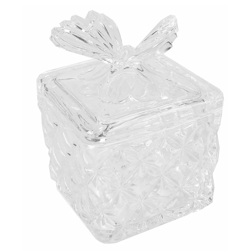 

Embossment Storage Container Cookies Candy Jar Glass Cookies Candy Storage Jar