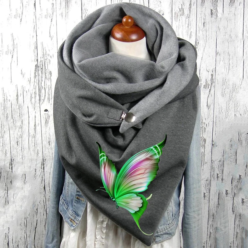 Pink pattern 3D Printed Scarf and Shawl Warm for Women and Men