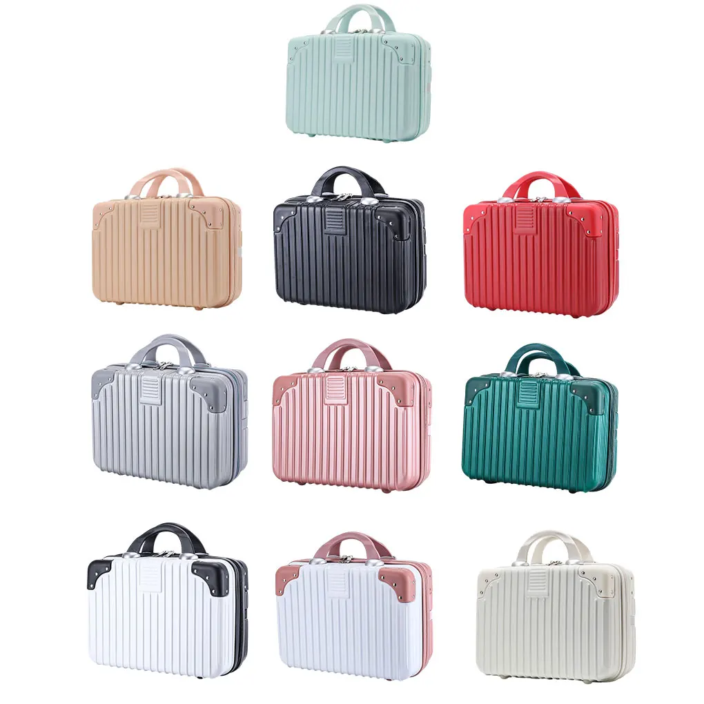 

Travel With Ease And Style With This Portable Cosmetic Case Durable Luggage Cosmetic Cases Storage Box Suitcase