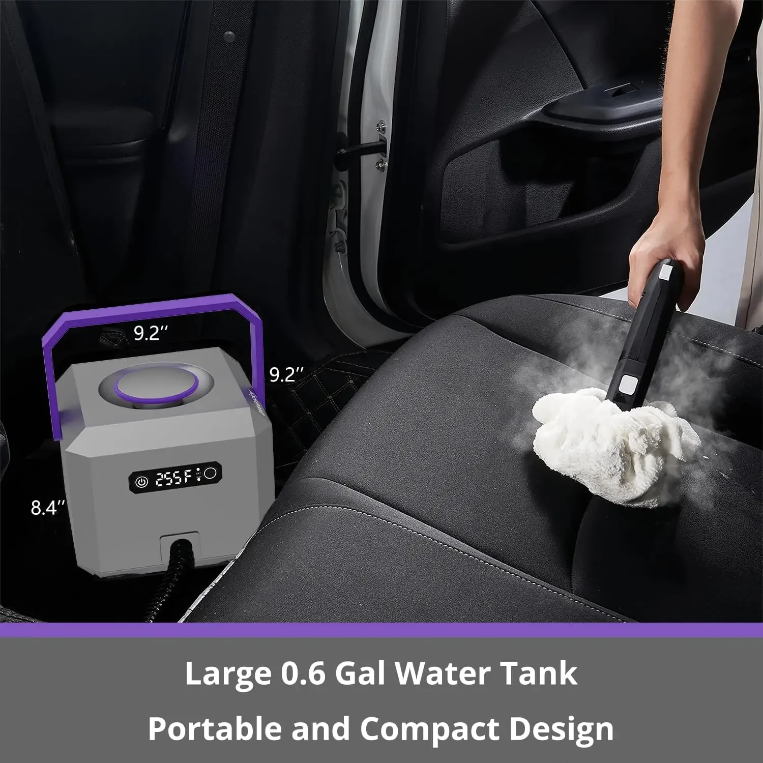 Cleaner: Fast 50-Sec Heat-Up Refill Anytime - No Waiting Multipurpose Portable Handheld Steamer Mop for Home Use Car Detai 5