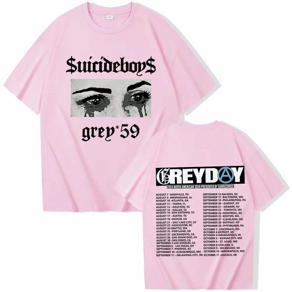 Suicide boys G-59 T Shirt Men Fashion I Want To Die In New Orleans Music Album Graphic T-Shirt Men Women Fashion Hip Hop T Shirt