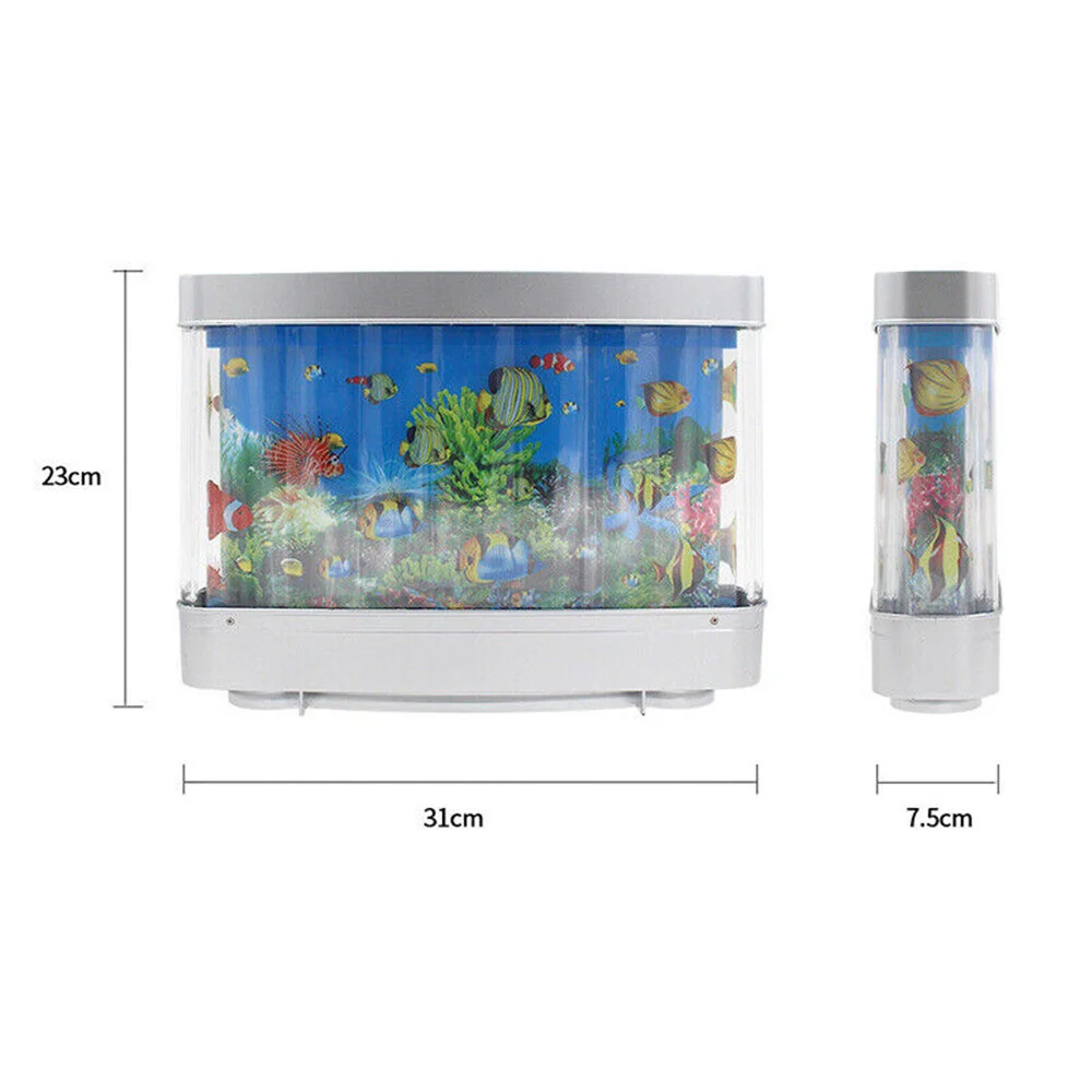 Artificial Tropical Fish Tank Simulated Ornamental Fish Lamp Virtual Ocean Dynamics Led Table Lamp Home Room Decoration