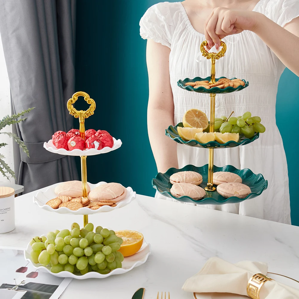 Soporte Para Cupcakes 3 Niveles - Corona De Metal, 13.5 Pulgadas, Para Postres Y Frutas