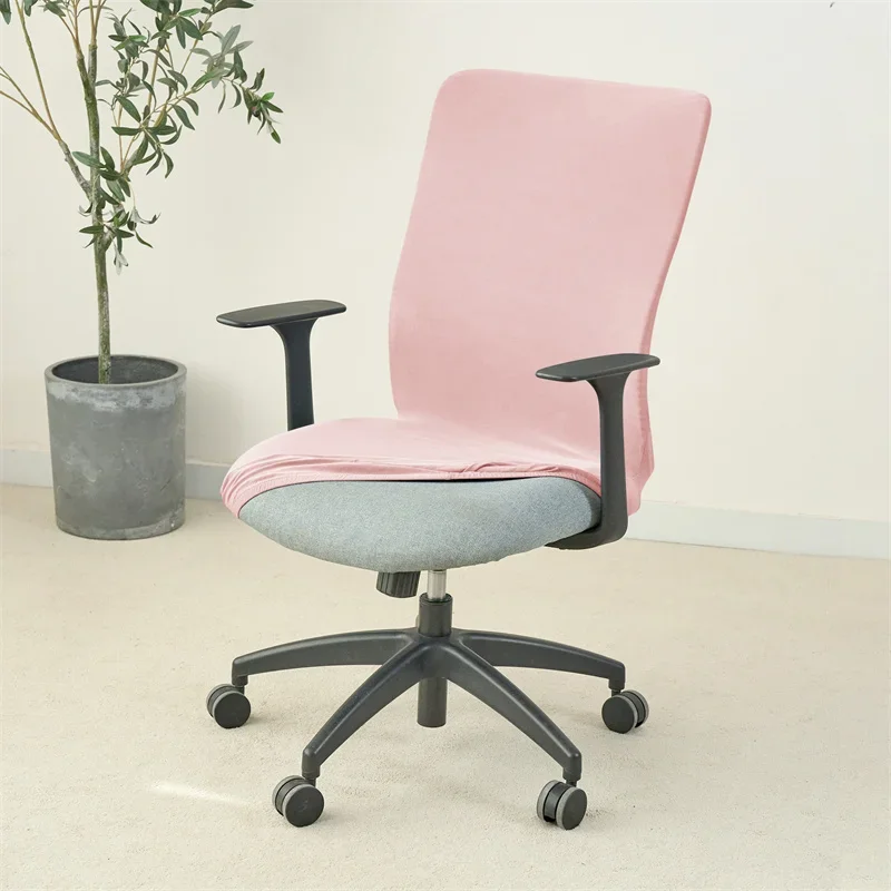Solid Color Office Computer Chair Cover Stretch Rotating Gaming Chair Cover Spandex Seat Case Funda Para Silla De Oficina Home 4