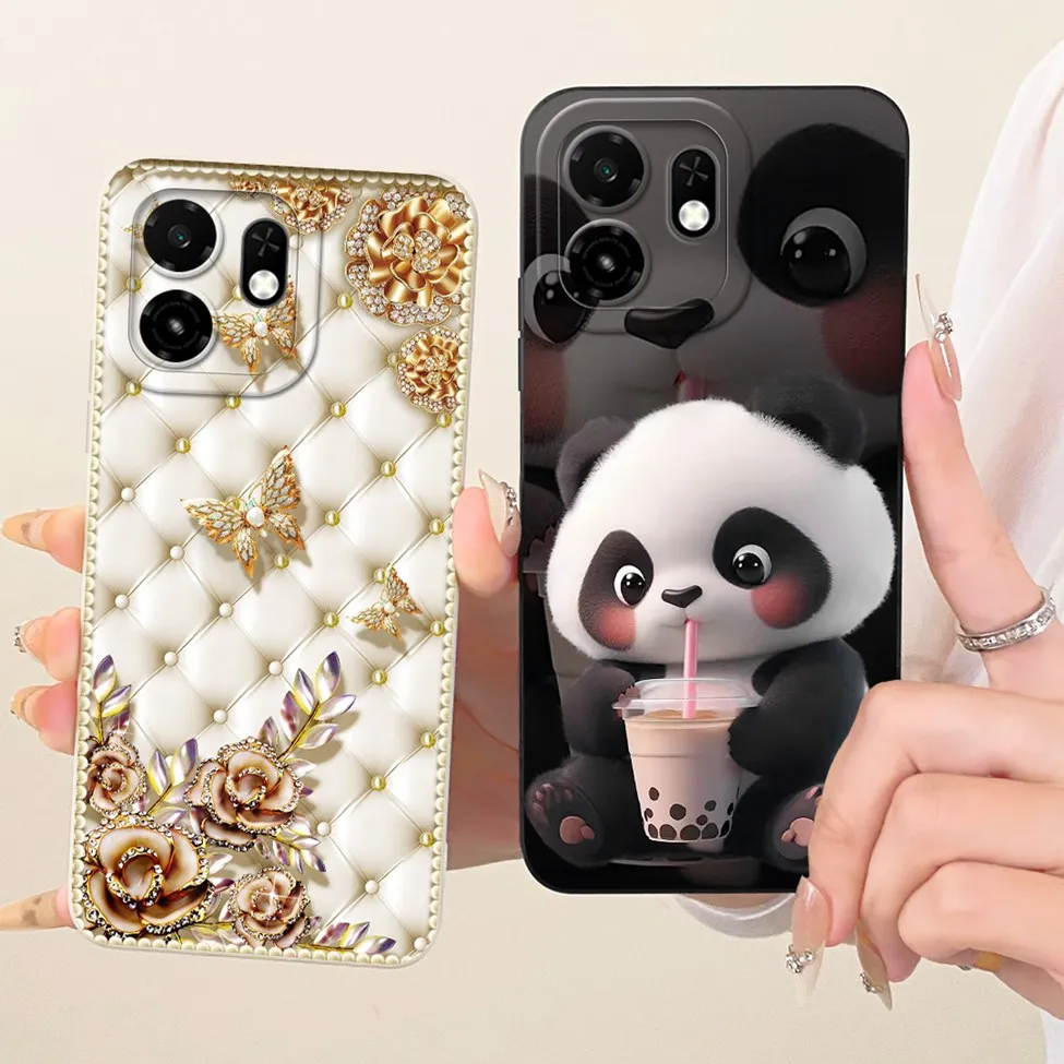 Luxury Floral Phone Case - Fashionable Silicone Cover with Cute Painted Design