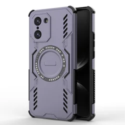 Magnetic Wireless Charging Case with Heat Dissipation and Lens Protection for OnePlus Nord 5 (Purple)