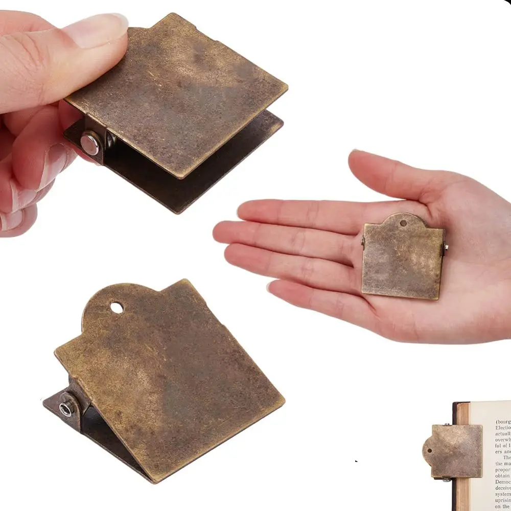 New Vintage Blank Book Clip Metal Antique Bronze Travelers Notebook Clips Page Holder Office