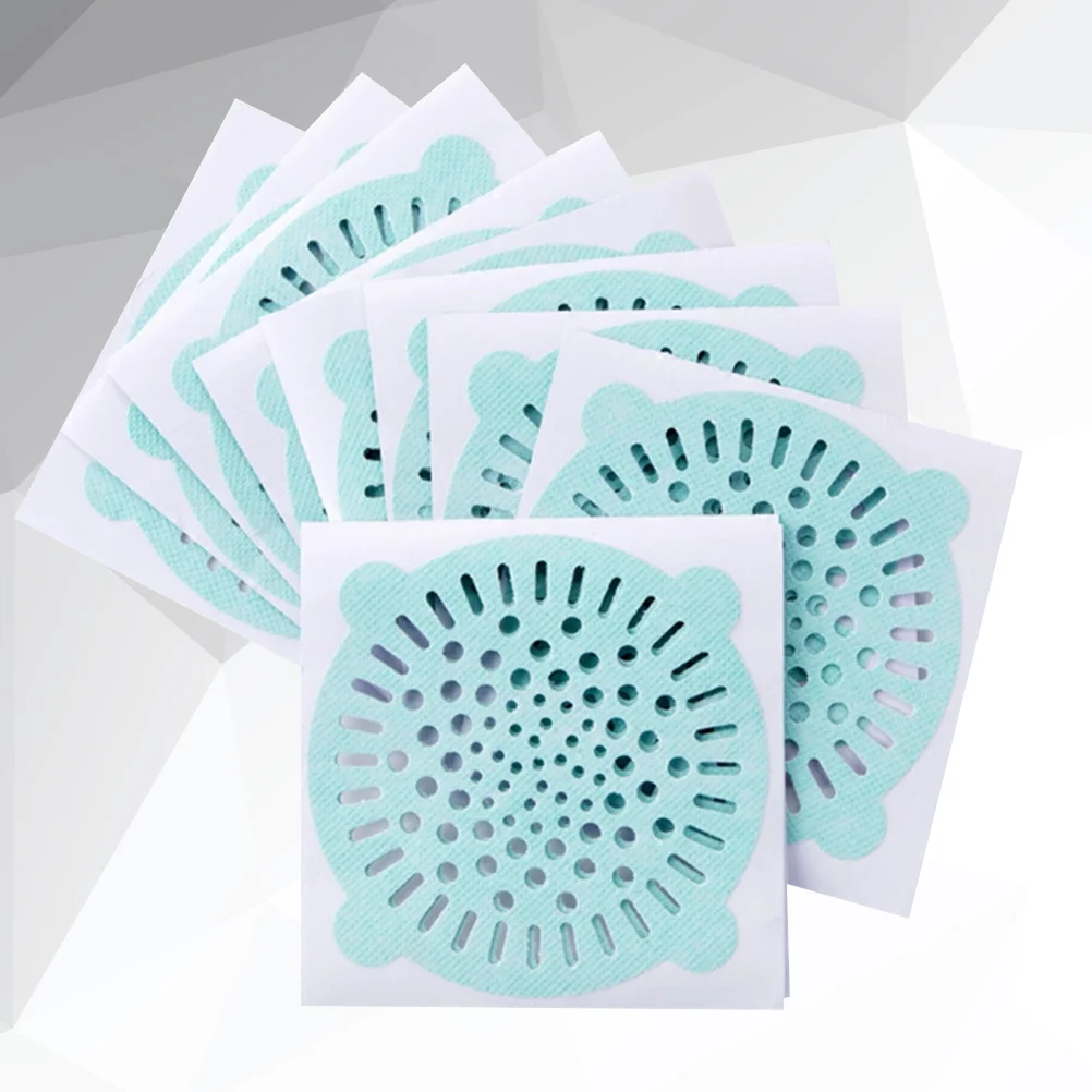 

30pcs 10cm One-time Floor Drain Cover Water Filter Hair Catcher Strainer Bathroom Anti-blocking Pool Filter (Green)