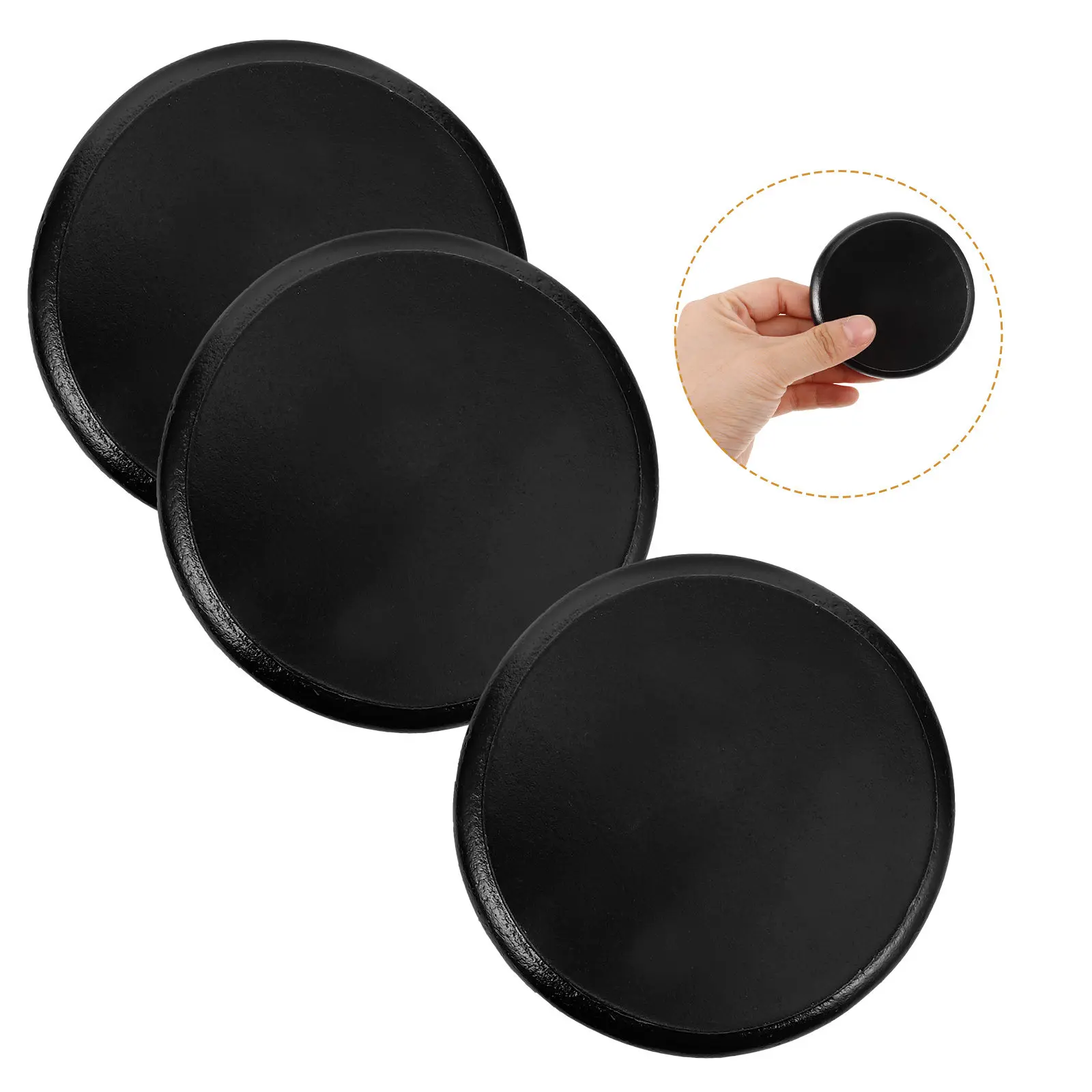 Base rotonda in legno per miniature, 3 pezzi, supporto espositivo fai-da-te per piccole collezioni, modelli artigianali, action figure, colore nero