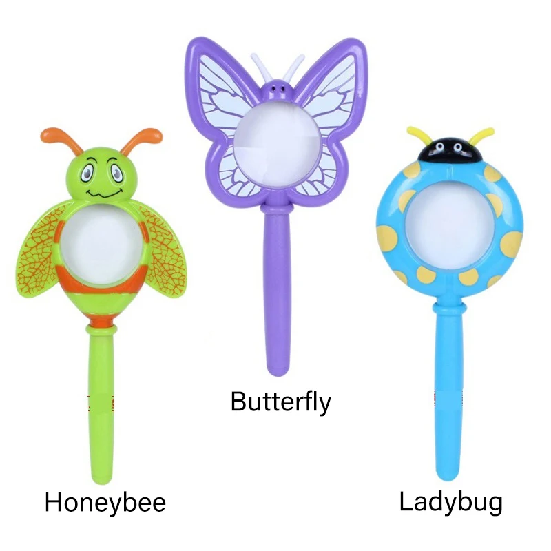 Lupa con forma de insecto de dibujos animados para niños, juguete educativo  de exploración al aire libre, mariquita y mariposa|Lentes de aumento| -  AliExpress