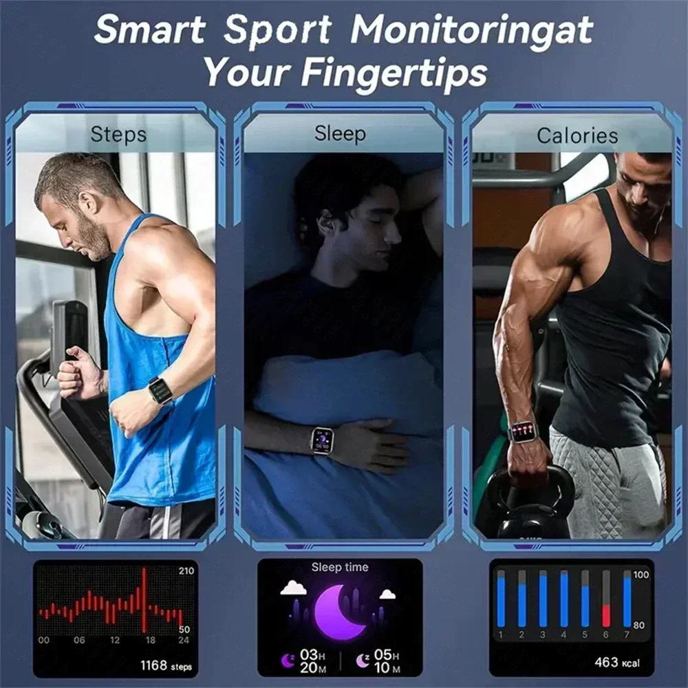 Watch Ultra K62 Men Women 1000mAh AMOLED 100+Sport Heart Rate HD Bluetooth Call GPS Track Waterproof Smart Watch For iOS Android 4