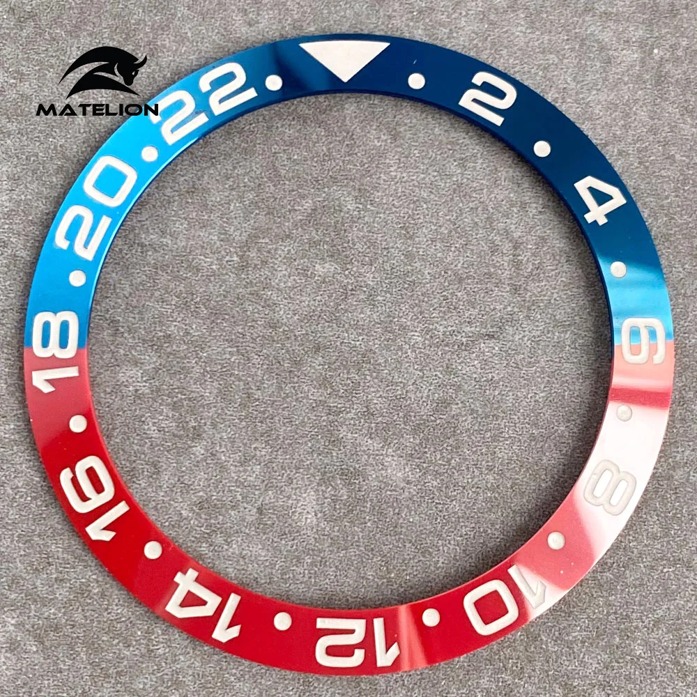 Ceramic Alloy Watch Bezel Insert Ring - 38mm Slope Fit for 40mm Watch Case, Men's Diving Watch Accessory