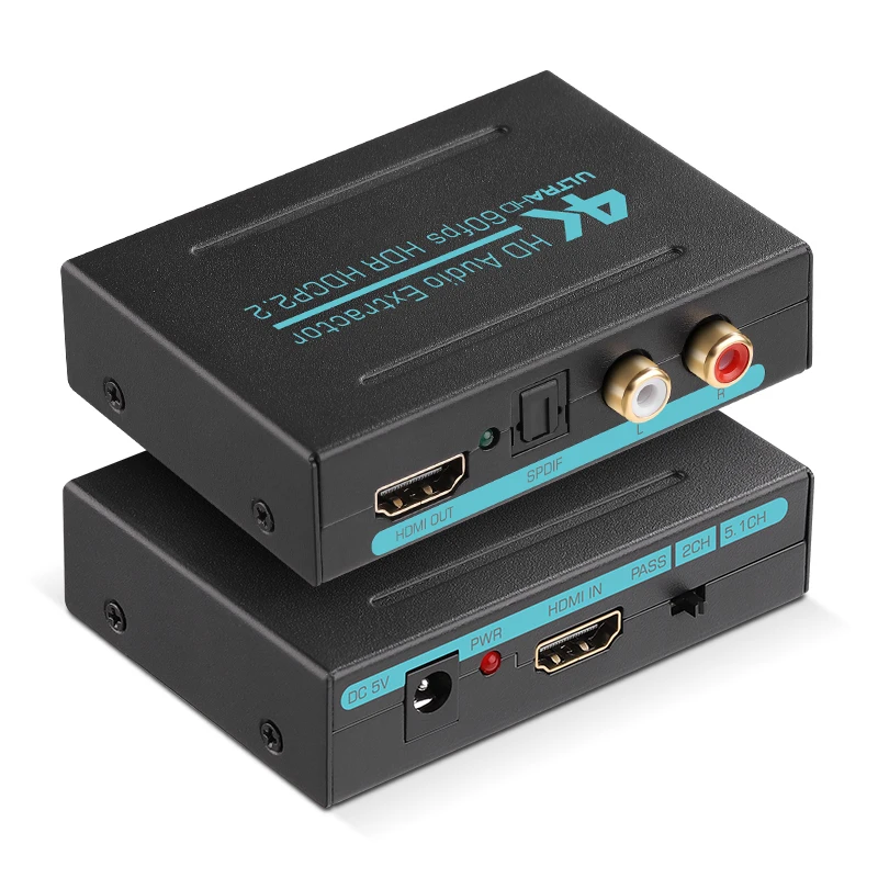 HDMI  , HDMI 2.0 4K/60Hz TO HDMI +  R/L  ,  Xbox360 PS5 pc 2ch/5.1ch  