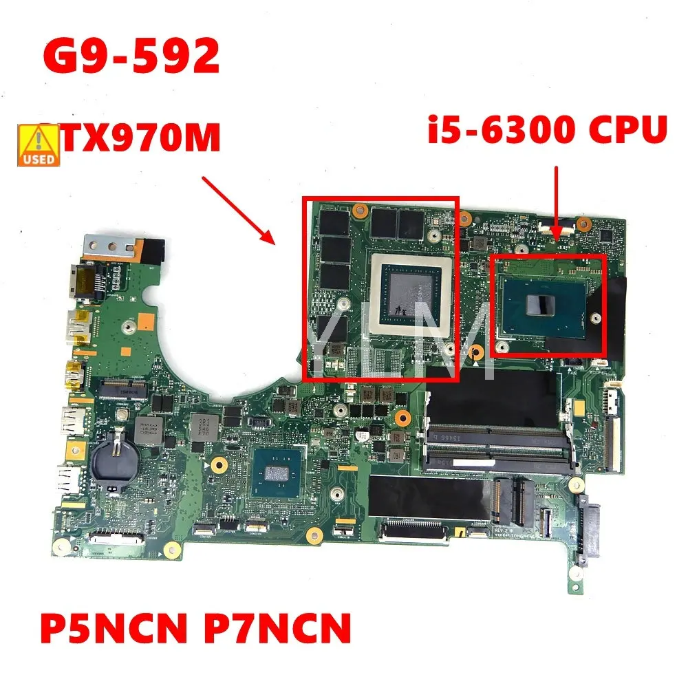 

Материнская плата для ACER Predator 15 G9-591 G9-591R G9-592 P5NCN/P7NCN i5-6300 CPU GTX970M GPU