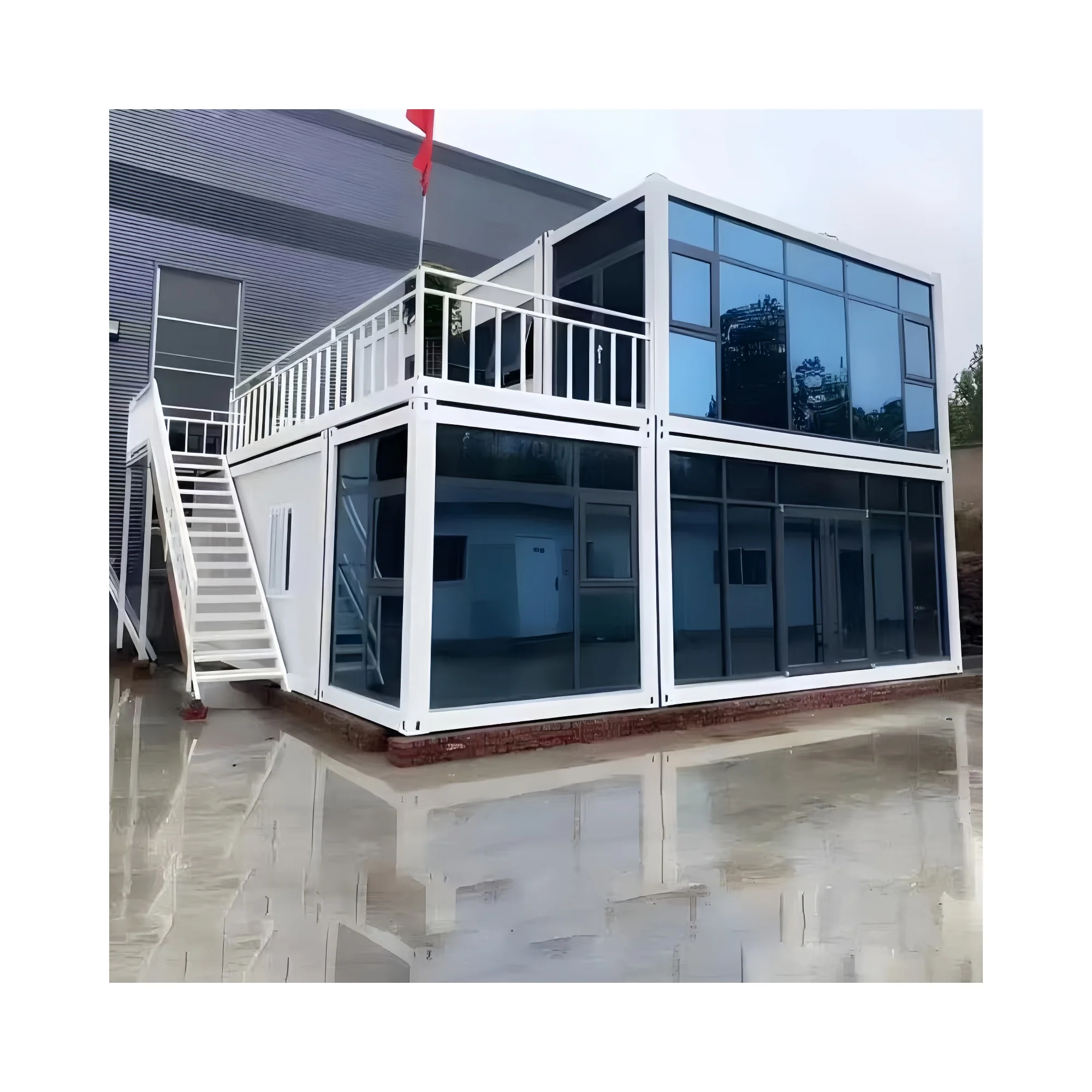 Contenedor de 20 pies y 40 pies, casa prefabricada expandible con ...