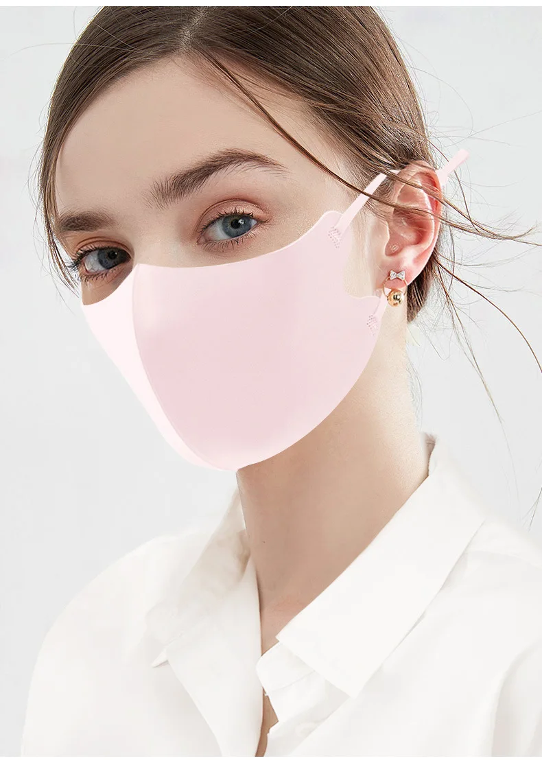 Ice Silk Sunscreen Mask Summer Unisex Thin Sunscreen Adult Dustproof Three-dimensional Mouth Masks Respirator face mask