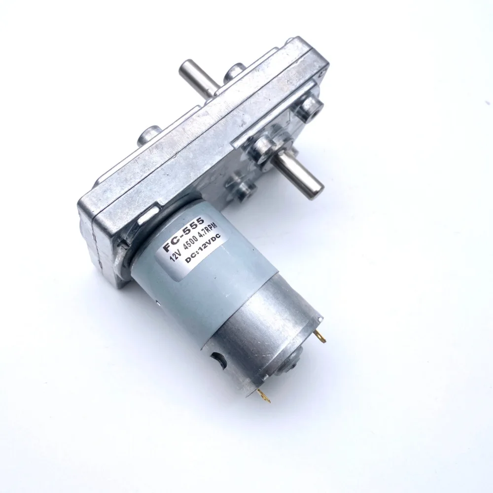 Motor de Engrenagem com Torque de 10n. m 6v12v24v Motor Elétrico de Corte de Alho com Eixo Duplo Quadrado