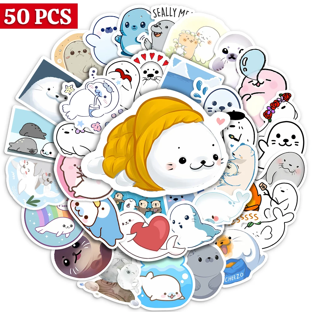 10/25/50Pcs Cartoon Seals Stickers DIY Skateboard Laptop Luggage Cup Bike Motorcycle Phone PVC Waterproof Child Toys cartoon stickers,decorative stickers,self adhesive stickers,custom stickers,stationery stickers,anime stickers,paper stickers,adhesive stickers,decorative labels stickers,roll packaging stickers
