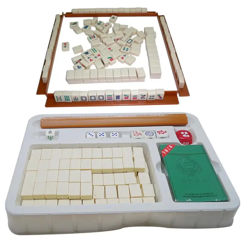 Mini Travel Mahjong Set Mini Durable Portable Travel Mahjong Set Mahjong Game Set Con Set Di Giochi Accessori Per Amici Di Famiglia