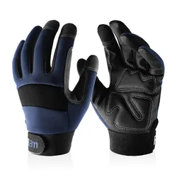 Enhanced High Dexterity Work Gloves - Touchscreen Ready with Superior Grip - XXL (Blue)