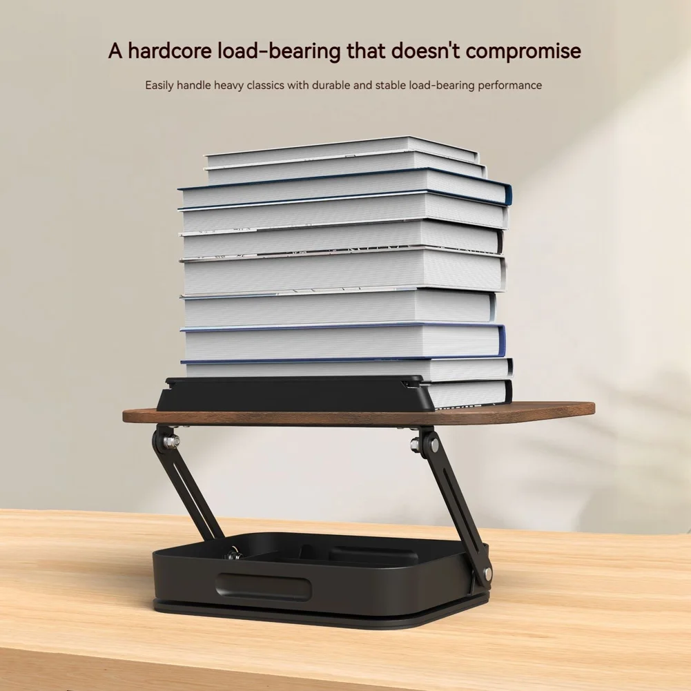 저장 공간이 있는 독서용 책꽂이 페이지 클립이 있는 접이식 데스크탑 라이저 악보용 요리책 스탠드 레시피 태블릿 노트북용 책꽂이