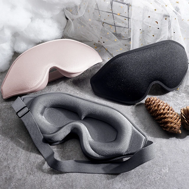 3D Sleep Mask Blindfold Sleeping Aid Eye Mask Soft Memory Foam Face Mask Eyeshade 99% Blockout Light Slaapmasker Eye Cover Patch 2