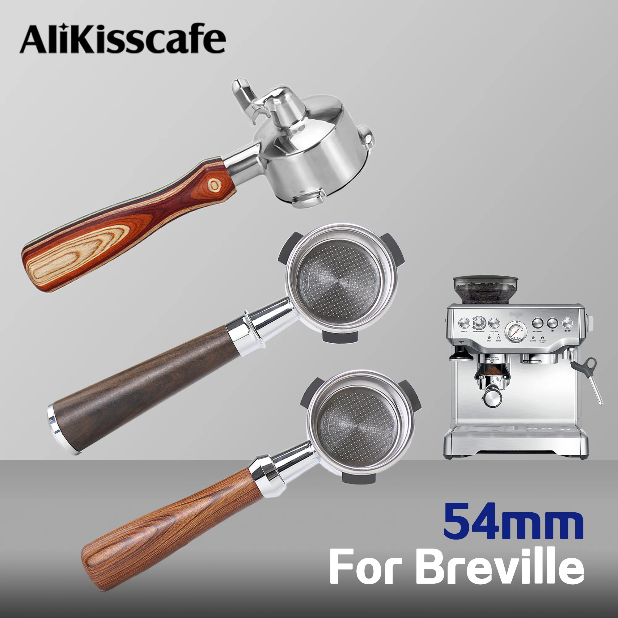 Coffee Bottomless Portafilter 54MM Naked Double Spout For Breville Sage 870 878 880 Espresso Machine Accessories Barista Tools