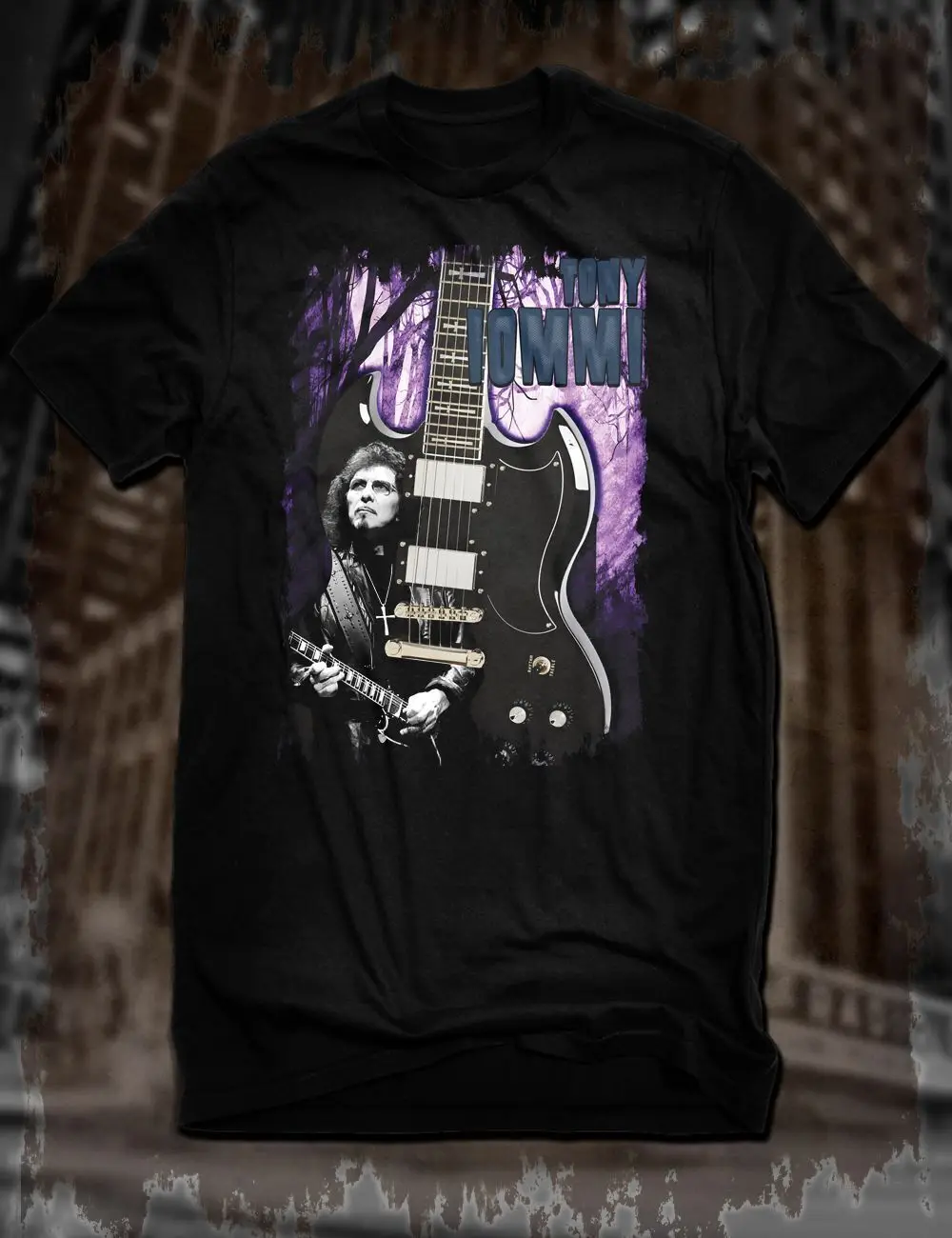 Reprint Black Tony Iommi Guitar Hero Cotton Black Men S-234Xl T-Shirt Na200