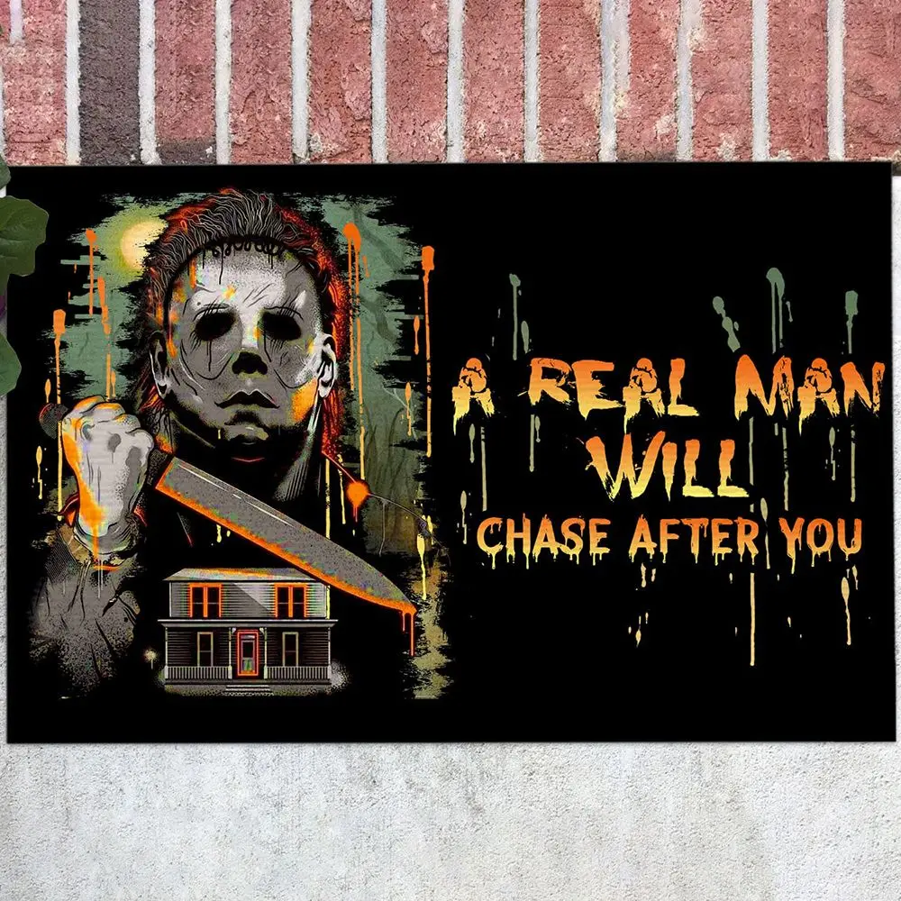 VIKAMA Halloween Theme Horror Movie Character Collection Carpet Non-Slip Washable Stain Resistant Doormat Bedroom Porch Tappeto floor mat