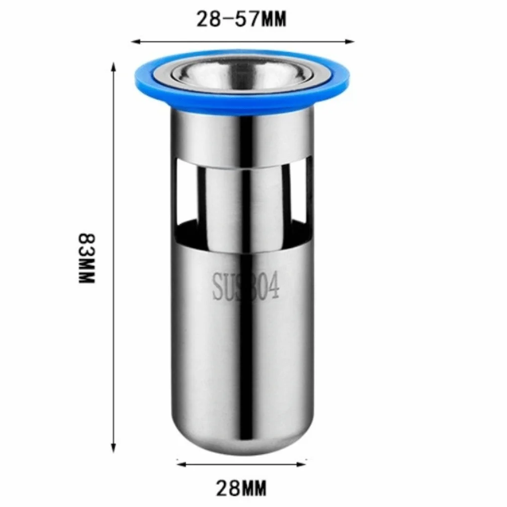 ท่อระบายน้ำชั้นสแตนเลสใหม่แกนป้องกันแมลงระงับกลิ่นกายท่อระบายน้ำในห้องน้ำ U-ประเภทฝาครอบระงับกลิ่นกายท่อระบายน้ำทิ้ง 1
