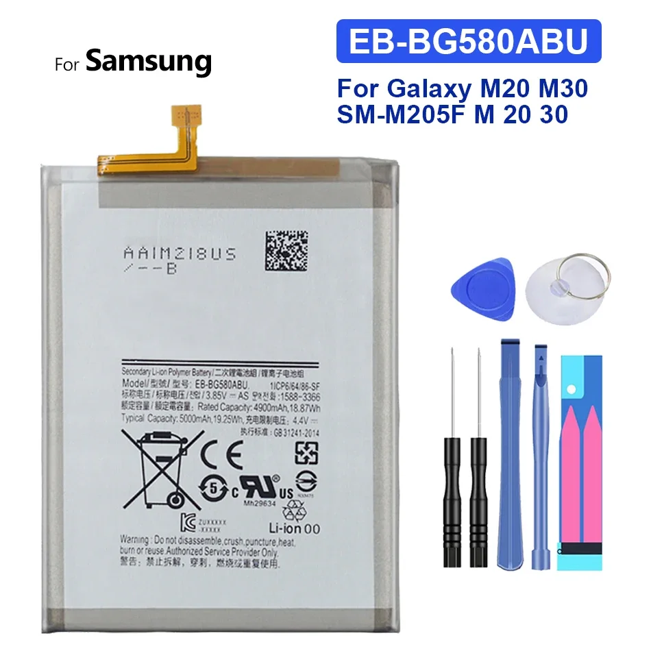 

Аккумулятор EB-BG580ABU 5000 мАч для Samsung Galaxy M20 M30 SM-M205F Bateria