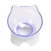 Plastic Tilted Elevated Cat Bowl Pet Food Bowl Tilt Supplies Bowl High Pet Bottom Protector Feeding Neck Antichoking Bowl NEW 5
