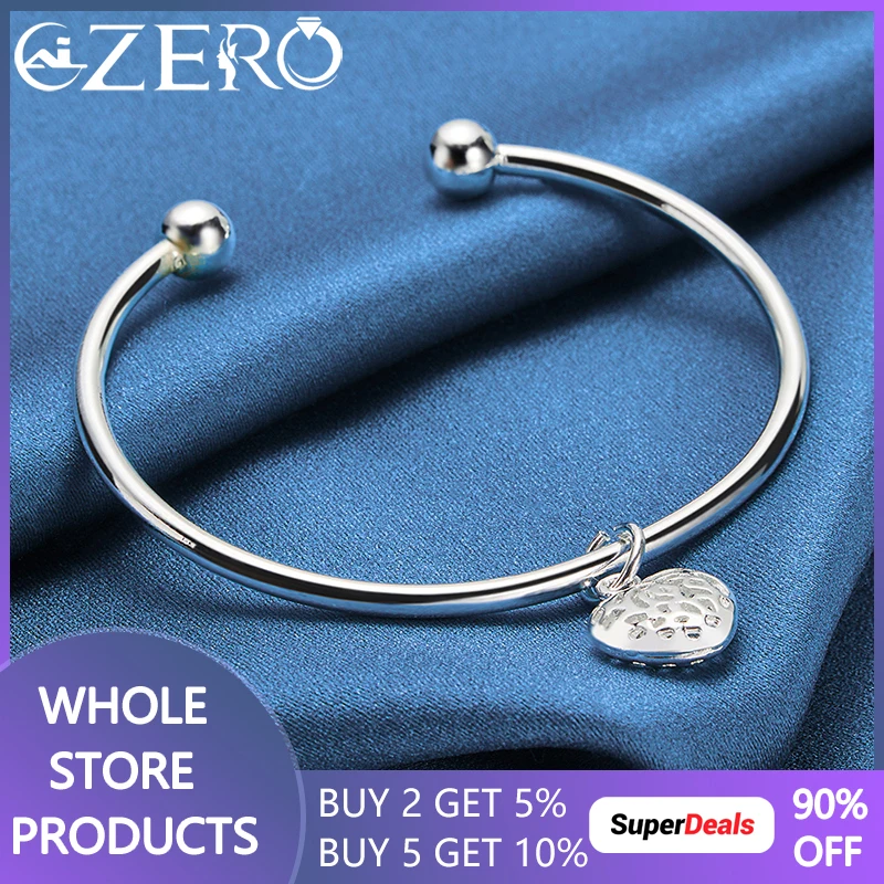 

ALIZERO 925 Sterling Silver Hollow Heart Cuff Bangle Bracelet For Woman Wedding Engagement Party Fashion Charm Jewelry Gifts