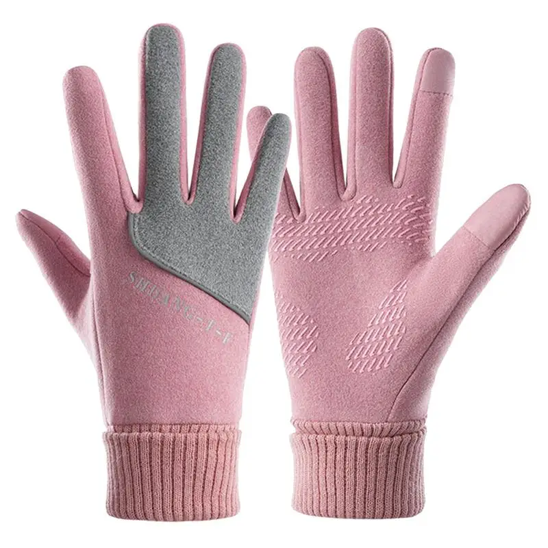 

Thickened Touch Screen Gloveswomen Winter Warm Gloves Full Finger Mittens Girls Outdoor Spor Cycling Snowboard Non-Slip Gloves