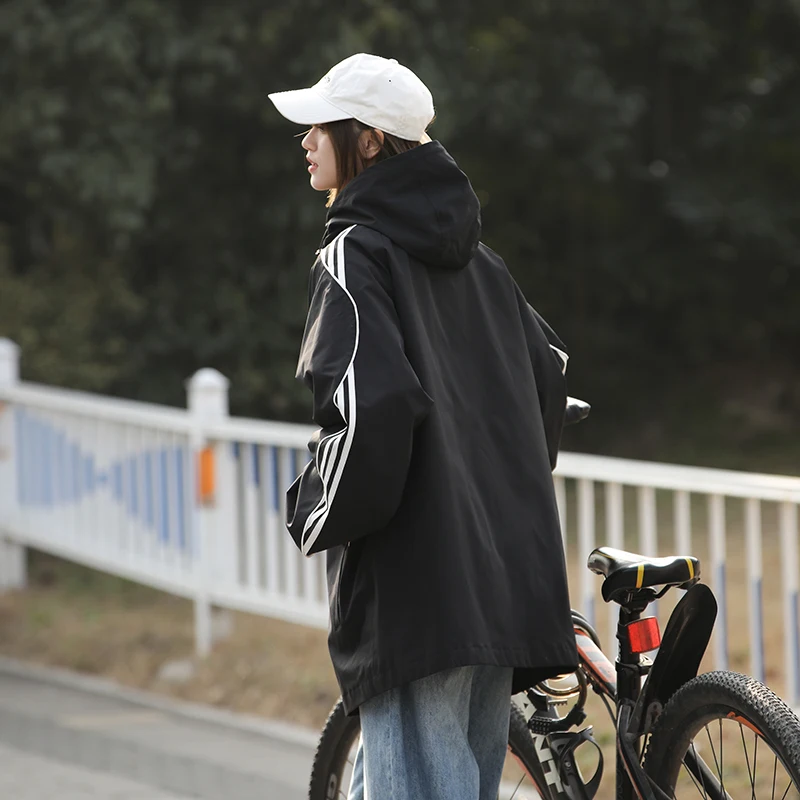 Spring Men Wind-Proof Hooded Jacket Outdoor Hiking Patchwork Couple Thin Outerwear High Quality Fashion Casual Men's Clothing