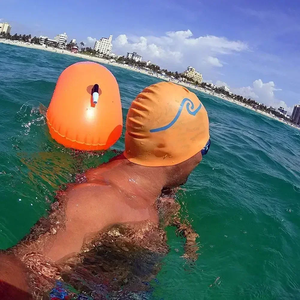 1PC PVC Swimming Buoy Safety Air Dry Tow Bag Float Inflatable Signal Drift Swimming Tow Float Buoy Air Dry Bag Inflatable
