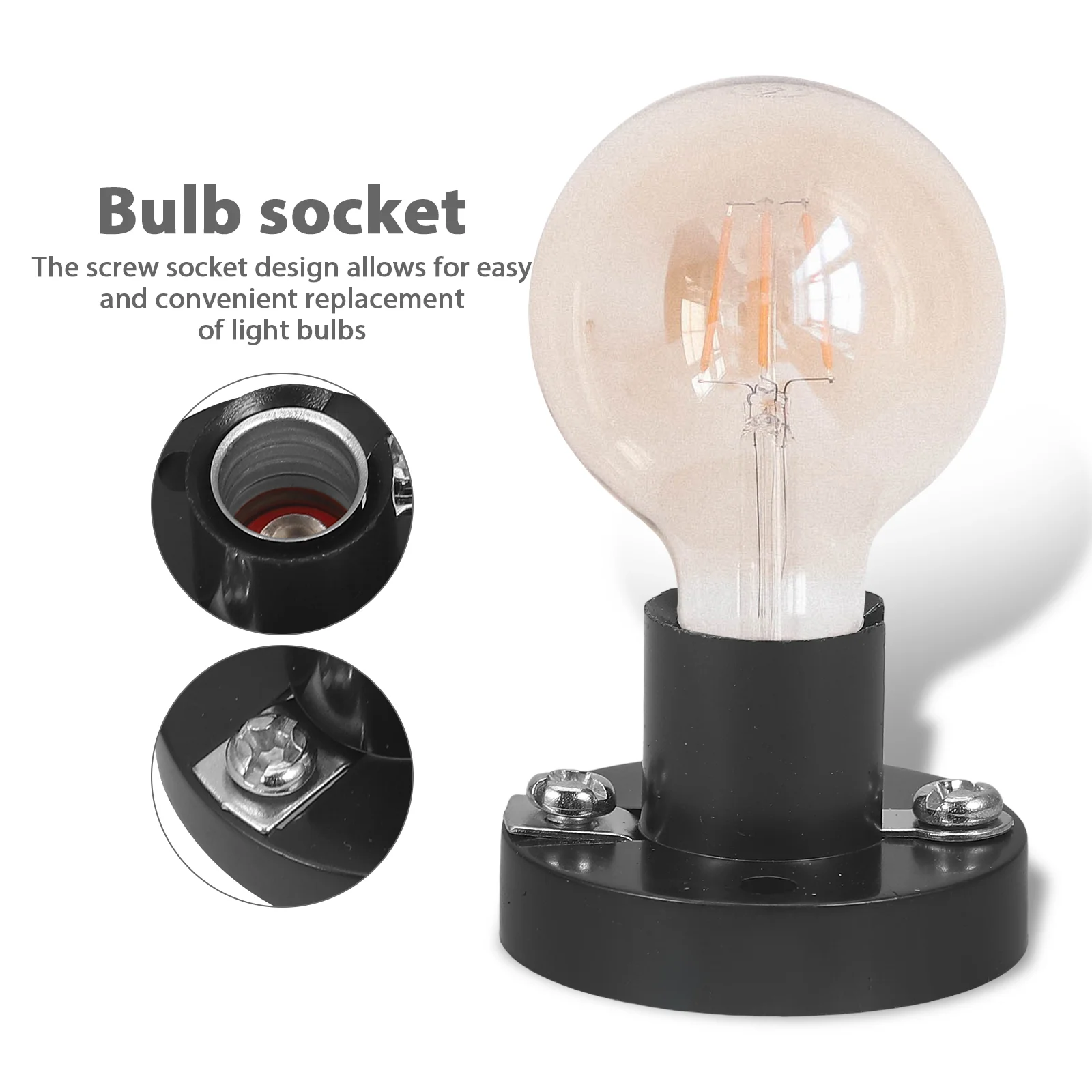 10 Pcs Experiment Equipment Screw Lamp Holder Light Bulb Socket E10 Plastic lamp holder lamp bulb holder lamp base