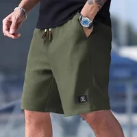 Shorts de sport décontractés pour hommes, à carreaux, amples, longueur genou, style américain, mode sportive urbaine 2